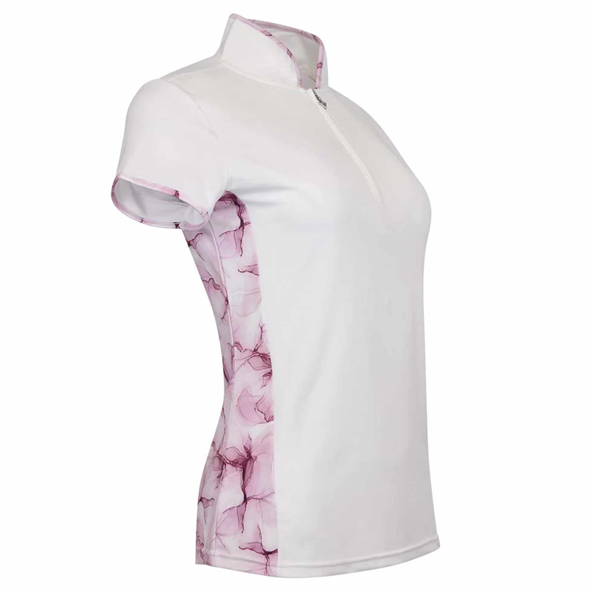 Pure Golf Bliss Cap Sleeve Polo Shirt Blossom Pink